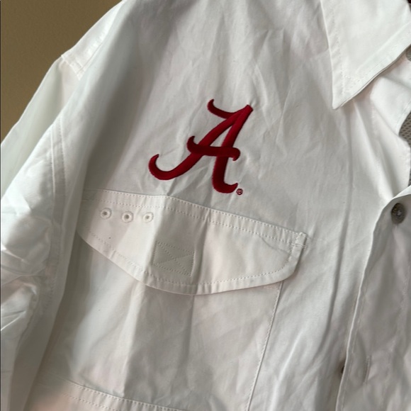 Columbia Men's White Shirt with Alabama Embroidered Logo M - Picture 4 of 9